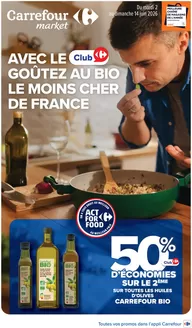 Couverture Avec le club Carrefour goûtez au bio le moins cher de france