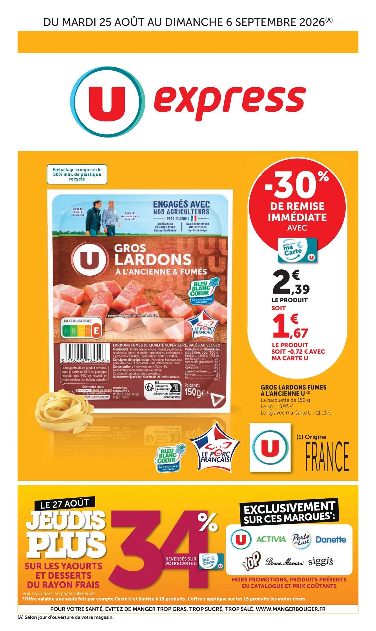 Couverture du catalogue Catalogue U express