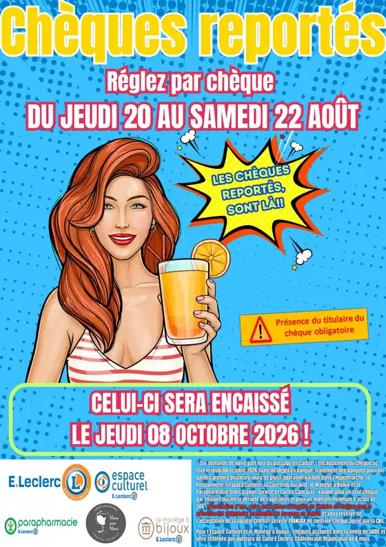 Couverture du catalogue Operation cheque reporte 08 2026