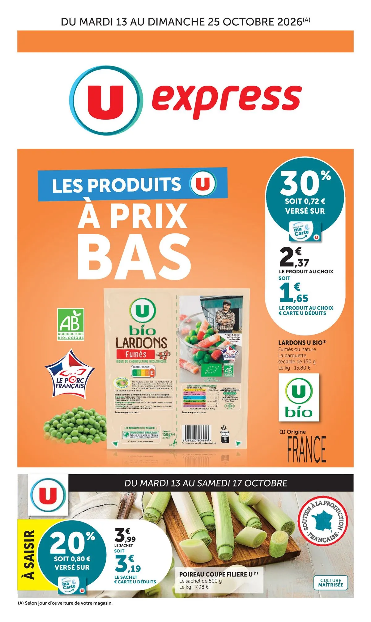 Couverture du catalogue Catalogue U express