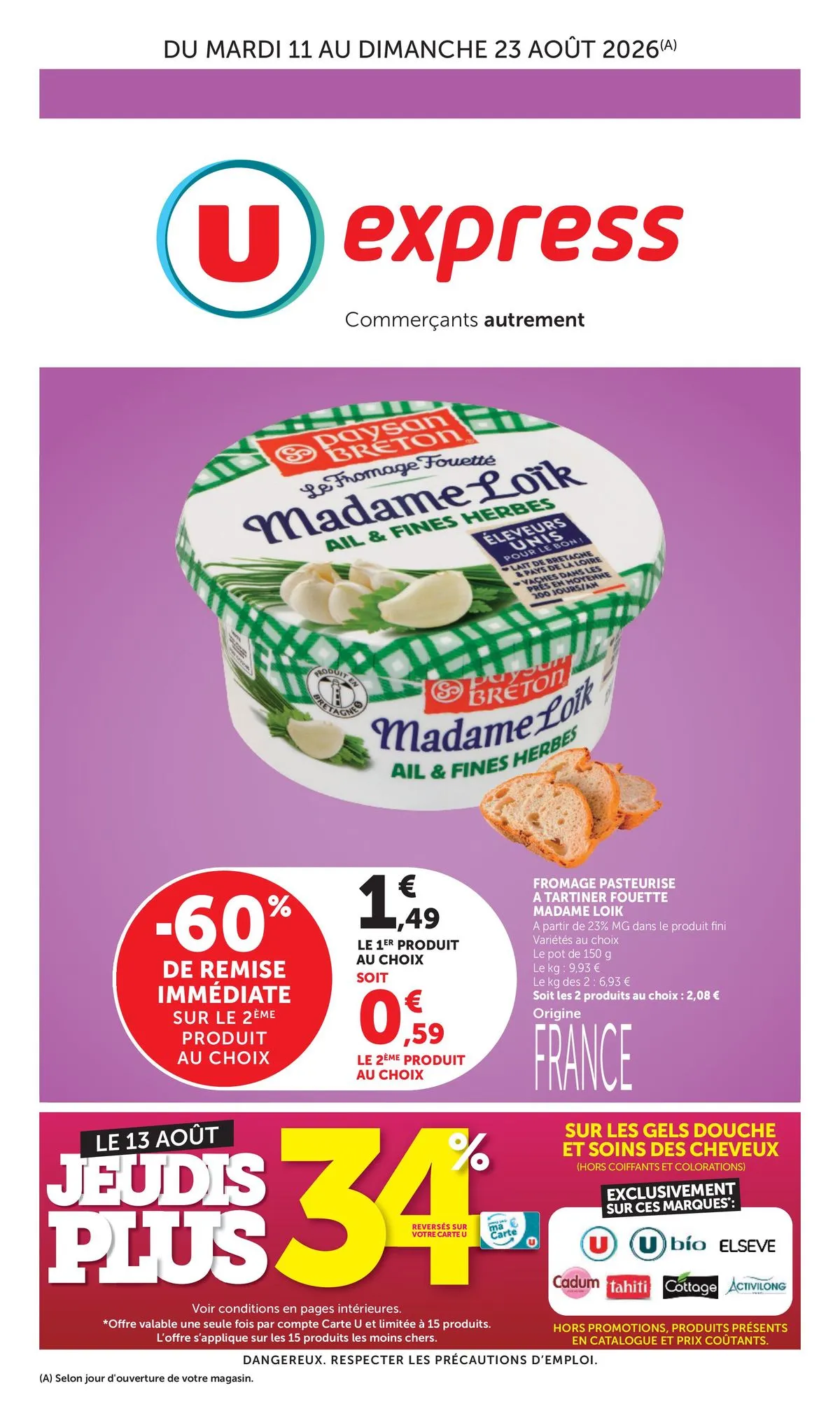 Couverture du catalogue Catalogue U express