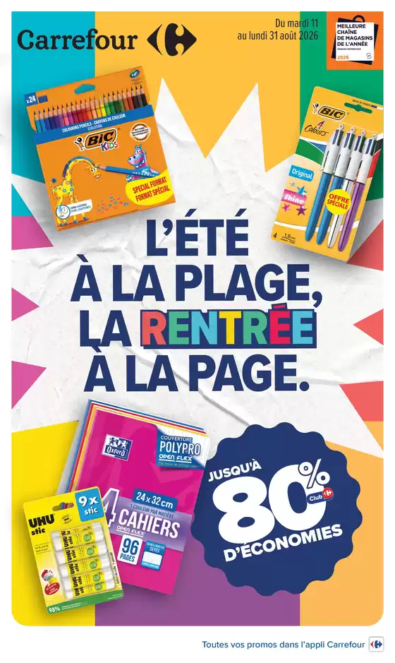 Couverture du catalogue L'été à la plage la rentrée à la page