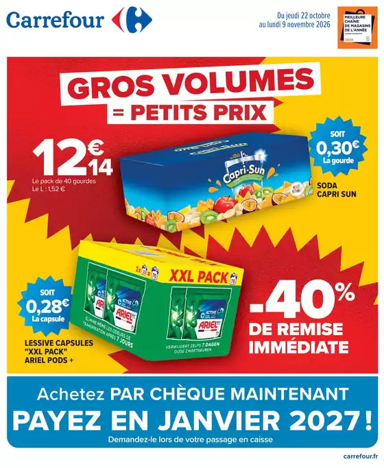 Couverture du catalogue Gros volumes petits prix