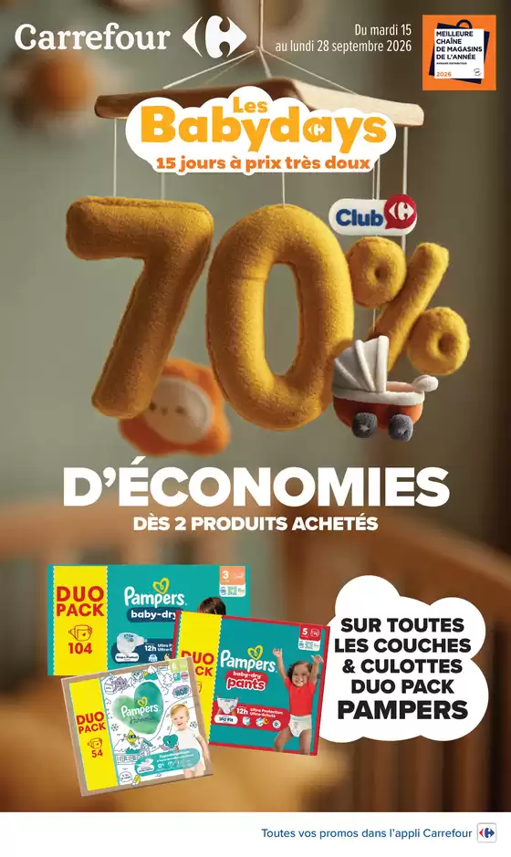 Couverture du catalogue Les babydays