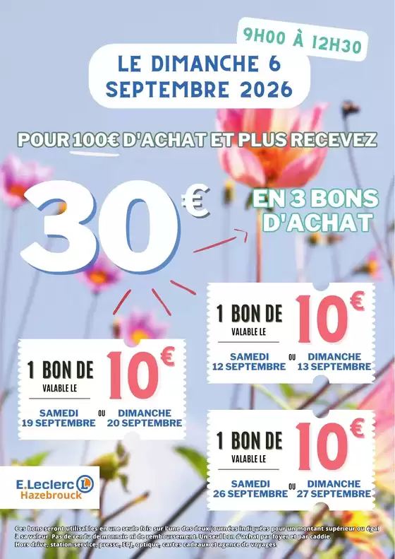 Couverture du catalogue Bons dachat 6 sept