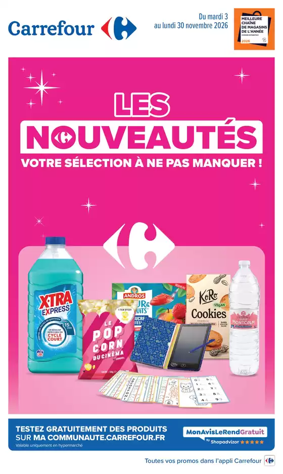 Couverture du catalogue Les nouveautés de novembre