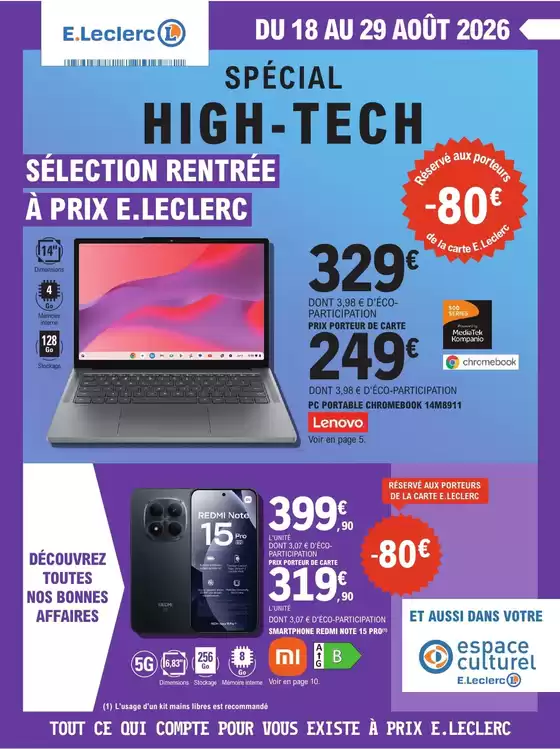 Couverture du catalogue High-tech rentree des eleves