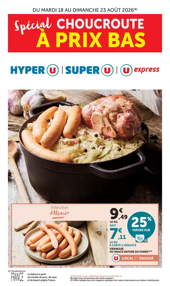 Couverture du catalogue Special choucroute à prix bais