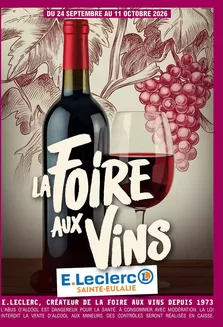Couverture du catalogue Foire aux vins E.Leclerc sainte eulalie