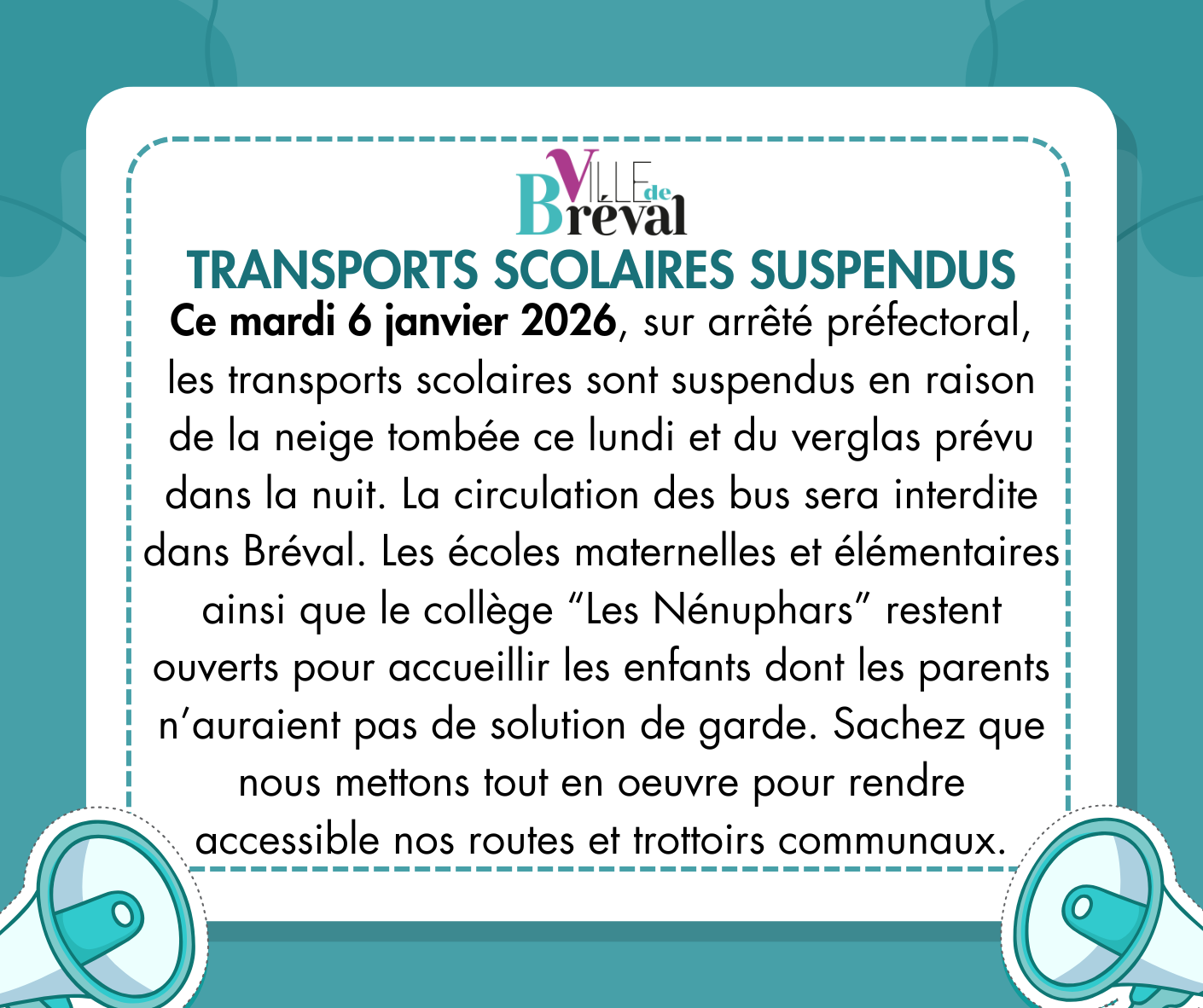 Transports suspendus le 6 janvier 2026