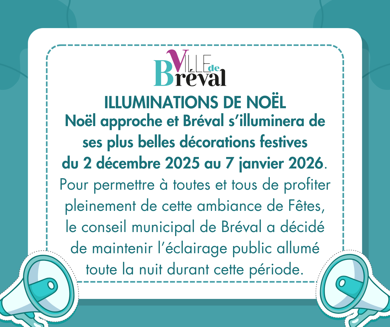 Bréval s’illumine pour les fêtes de Noël !