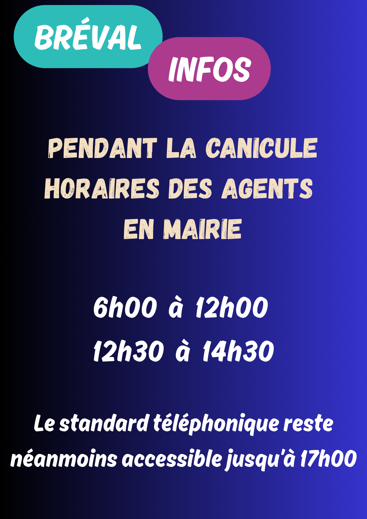 Canicule - Adaptation des agents administratifs