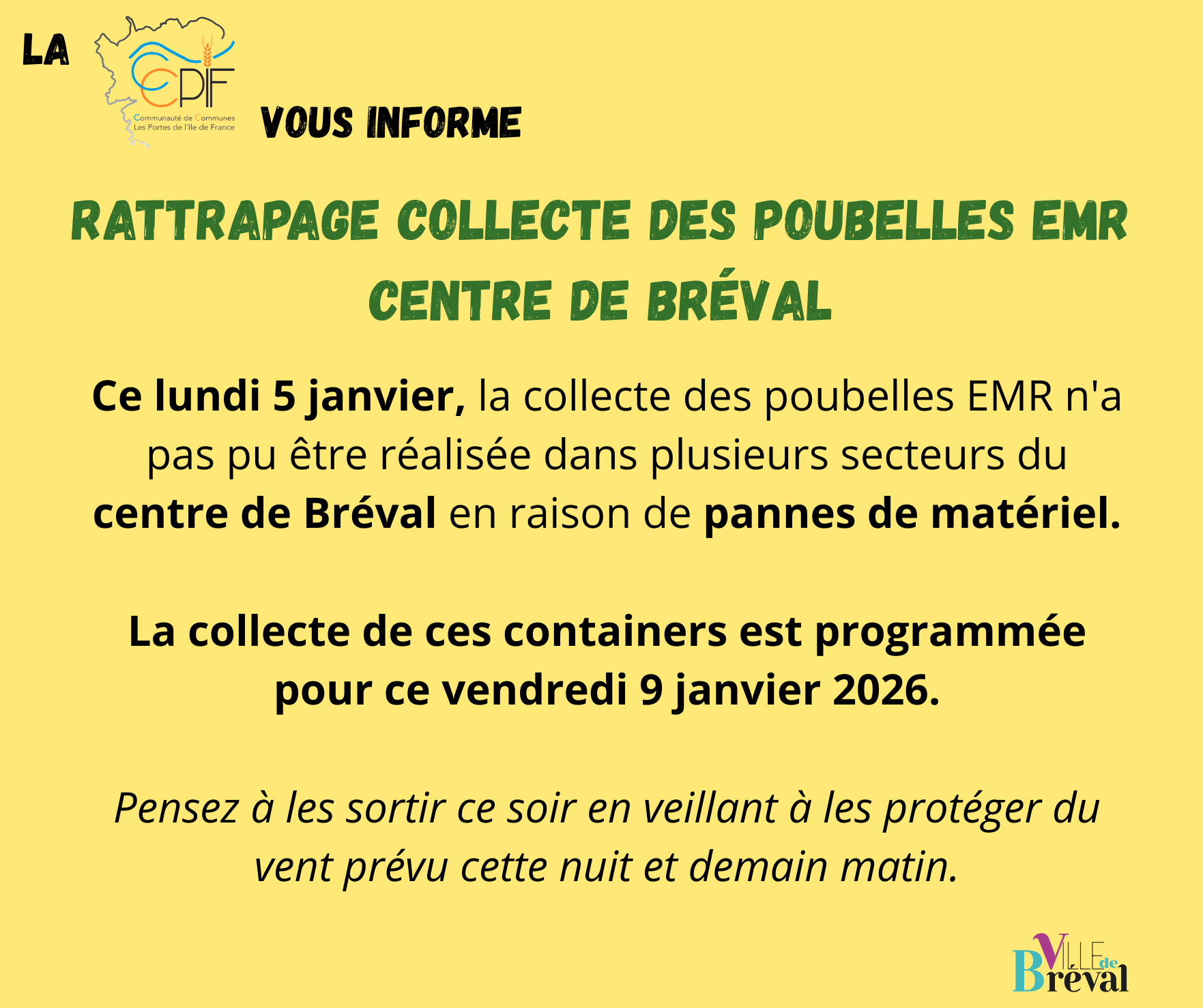 RATTRAPAGE COLLECTE EMR - CENTRE BREVAL