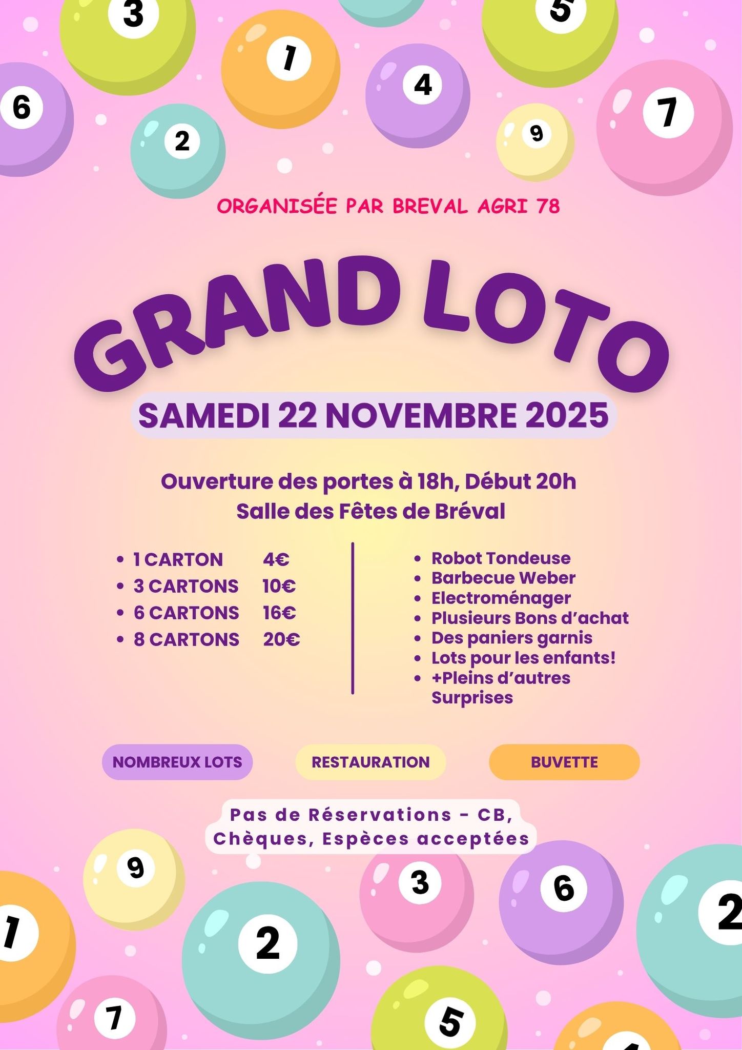 Loto - Bréval Agri le 22 novembre 2025