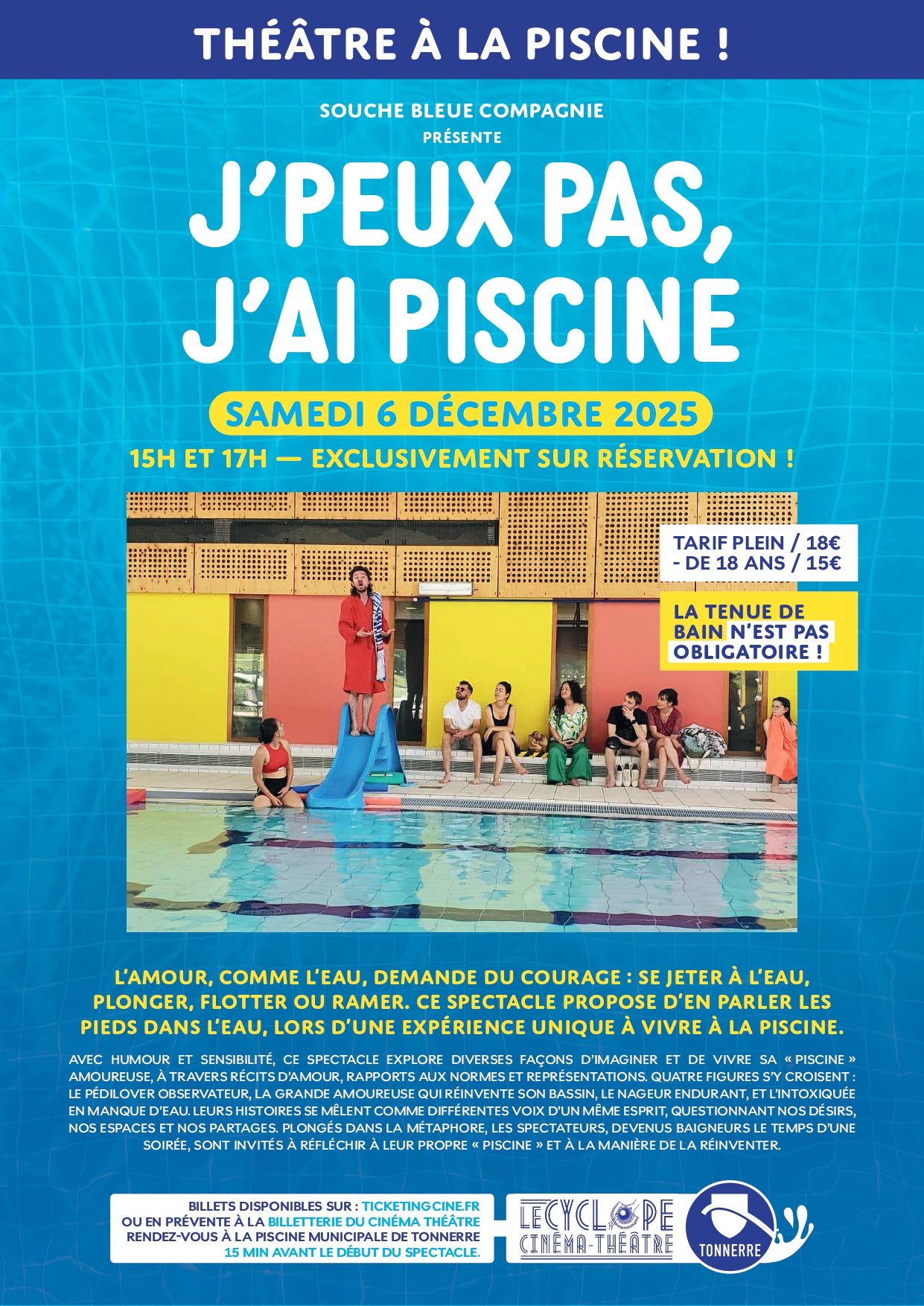 J’peux pas, j’ai piscine : théâtre inédit à la pis