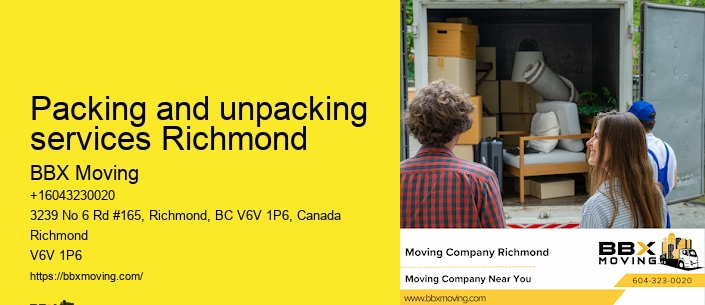 Packing and unpacking services Richmond
