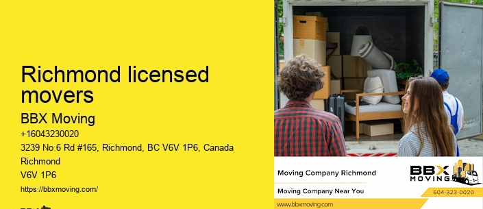 Richmond licensed movers