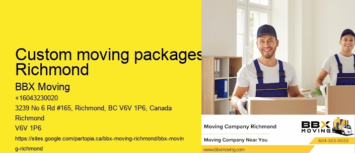 Custom moving packages Richmond