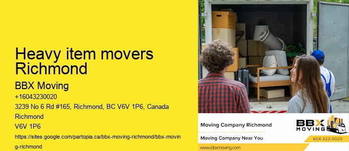 Heavy item movers Richmond