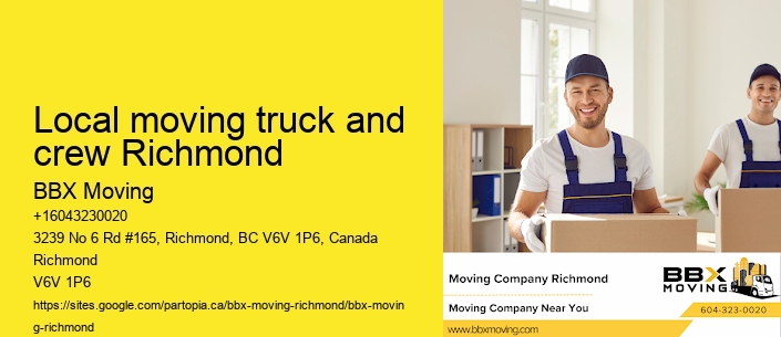 Local moving truck and crew Richmond