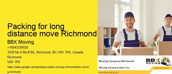 Packing for long distance move Richmond