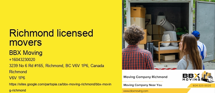 Richmond licensed movers