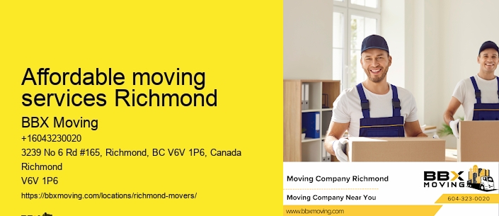 Affordable moving services Richmond
