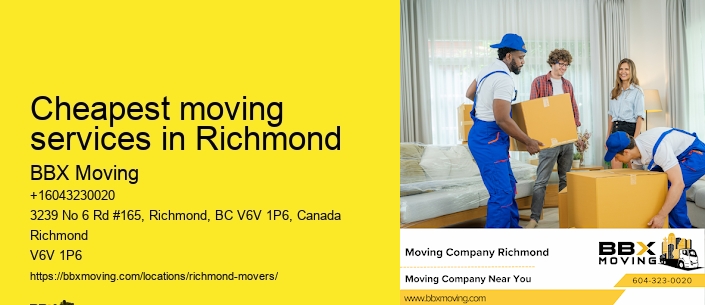 Cheapest moving services in Richmond