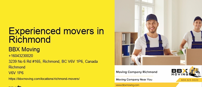Experienced movers in Richmond