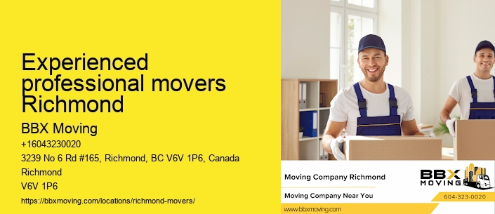 Experienced professional movers Richmond