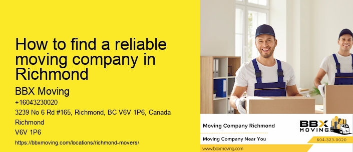 How to find a reliable moving company in Richmond