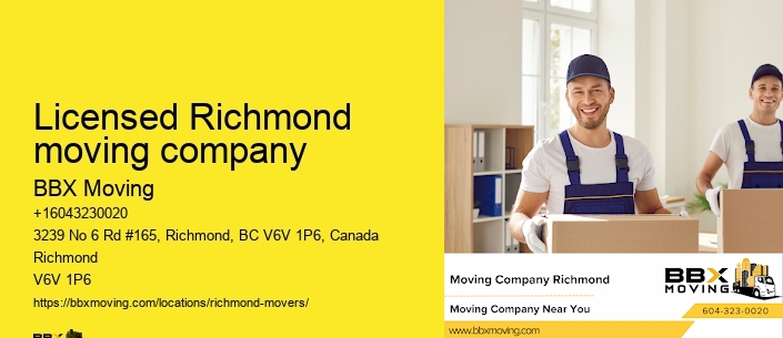 Licensed Richmond moving company