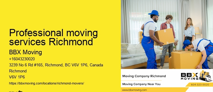 Professional moving services Richmond