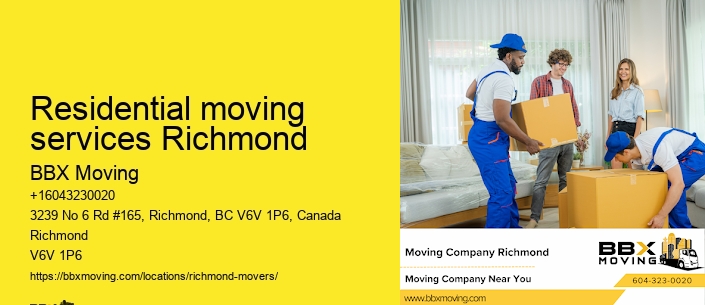 Residential moving services Richmond