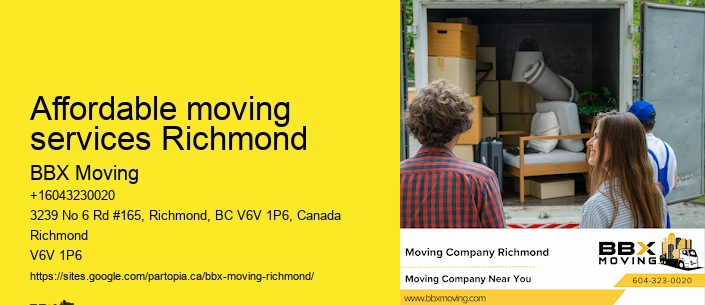 Affordable moving services Richmond