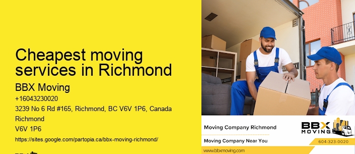 Cheapest moving services in Richmond