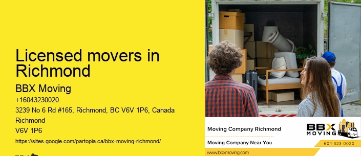 Licensed movers in Richmond