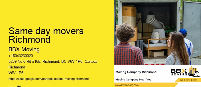 Same day movers Richmond