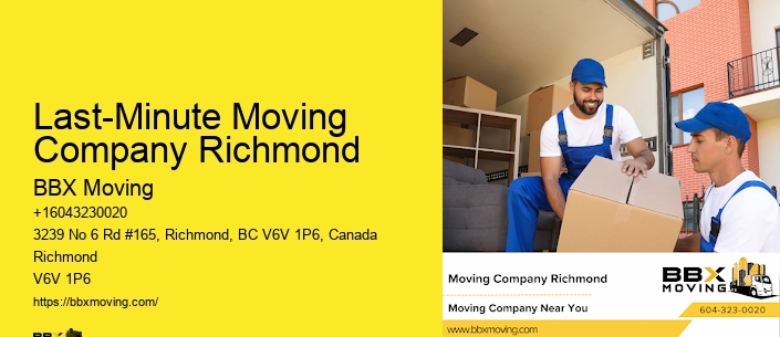 Last-Minute Moving Company Richmond