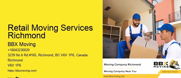 Retail Moving Services Richmond