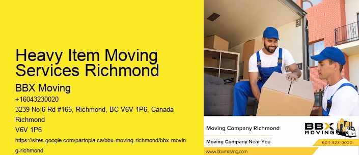 Heavy Item Moving Services Richmond