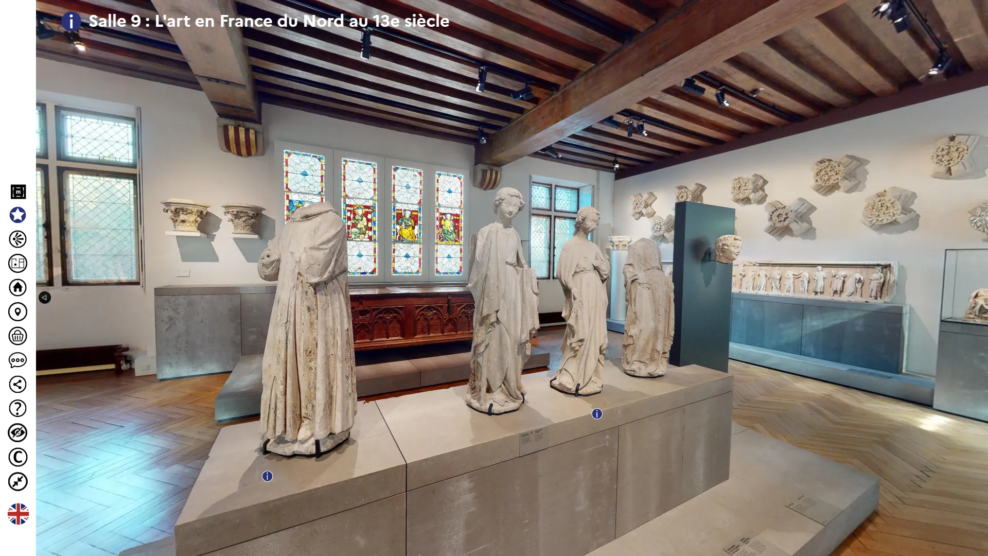Screenshot of the virtual tour of the Musée de Cluny