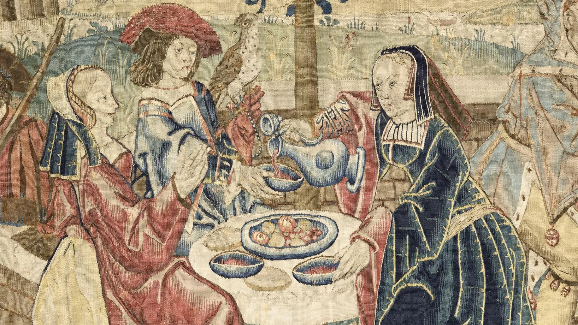 Tapisserie, scène de chasse, collation, Cl. 22855