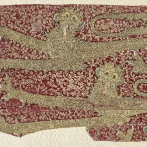 Embroidery with leopards, Cl. 20367 a,b
