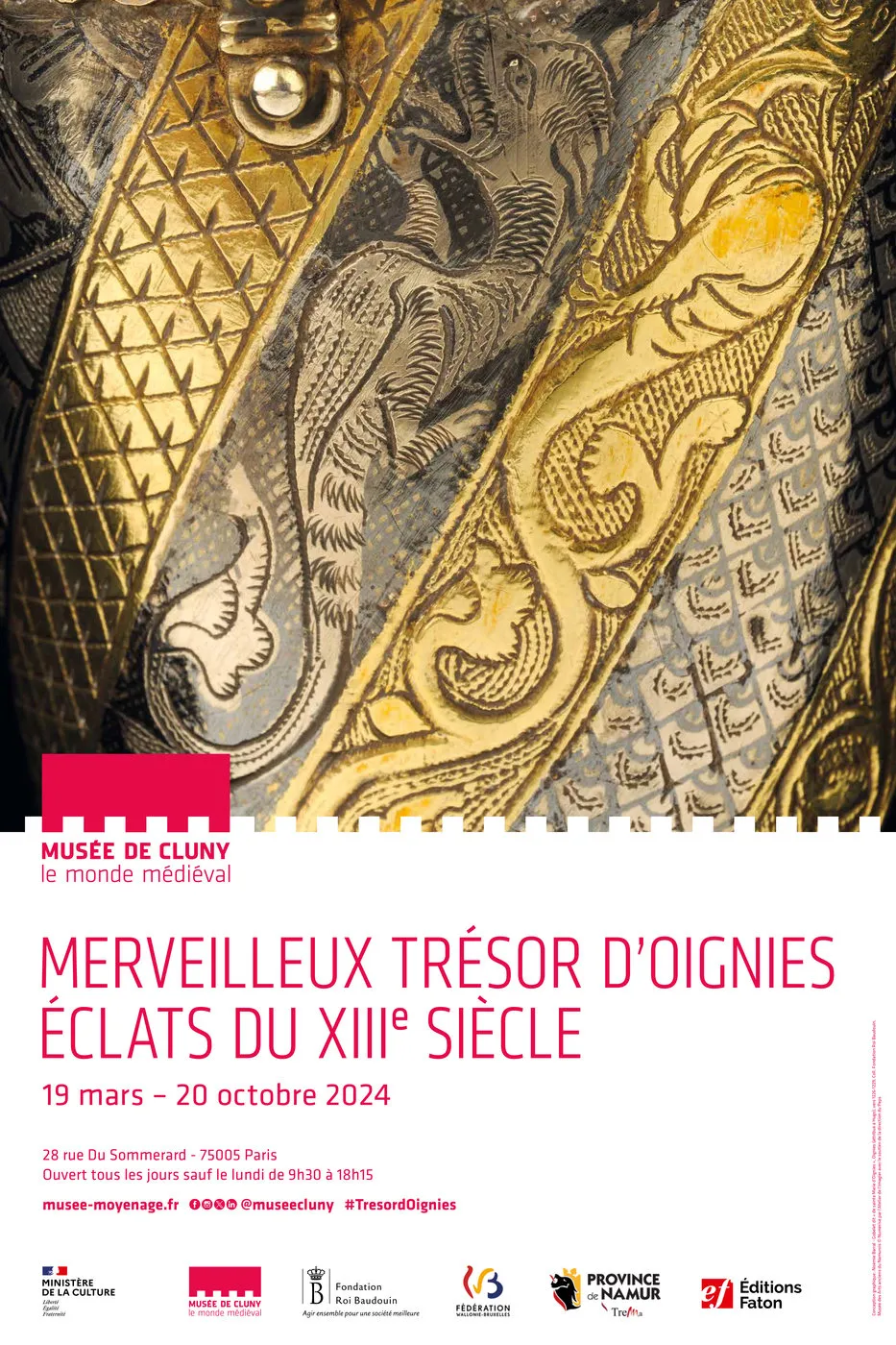 Affiche de l'exposition "Merveilleux Trésor d'Oignies : Éclats du XIIIe siècle"