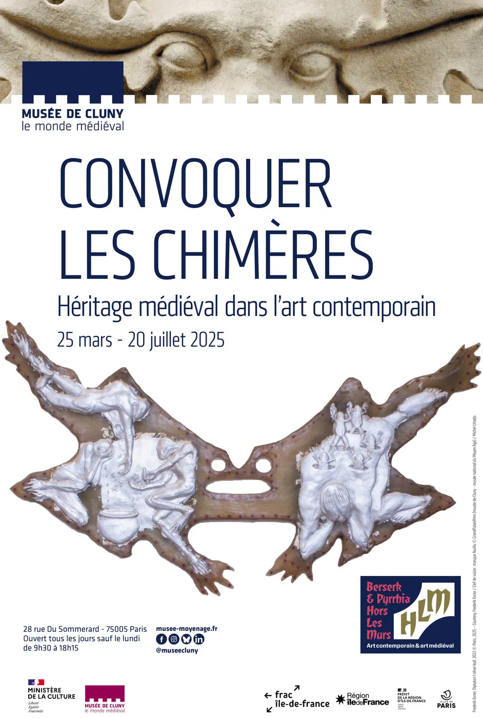 Poster for the exhibition "Summon the Chimeras: Medieval Heritage in Contemporary Art"