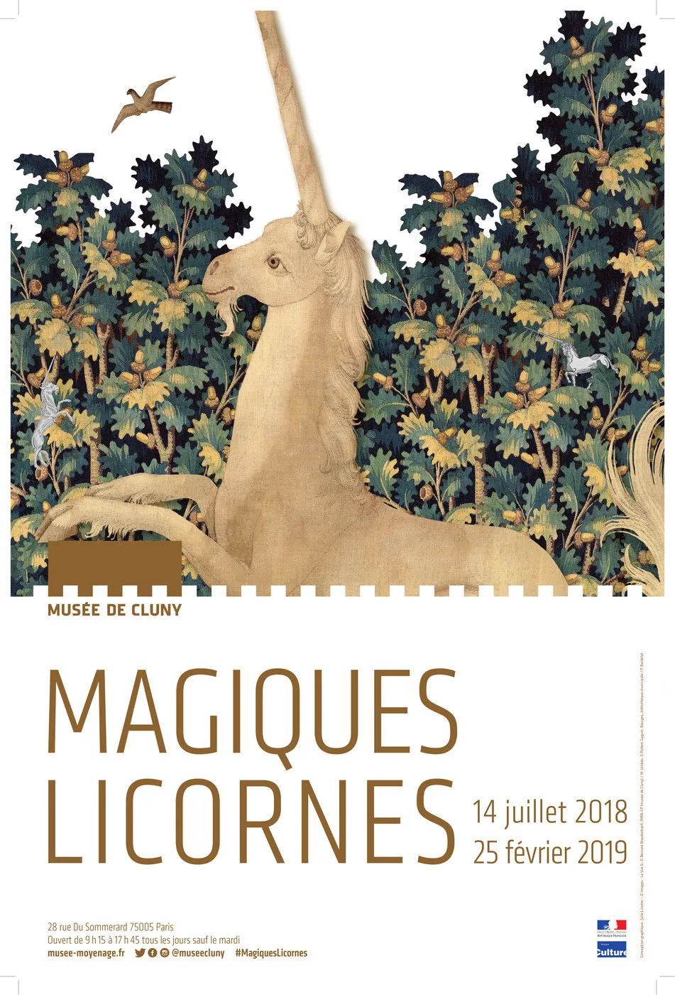 Poster for the exhibition "Magical unicorns"