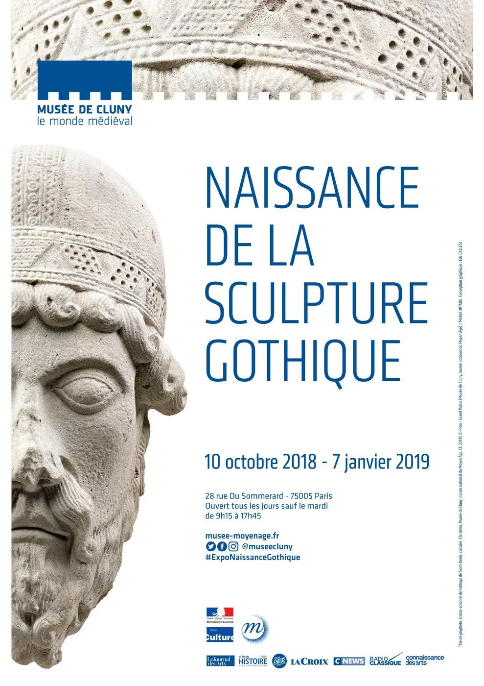 Cartel de la exposición "Nacimiento de la escultura gótica"