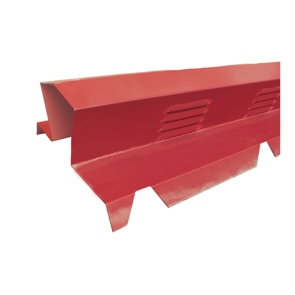 Faitière double crantée ventilée brun rouge RAL8012