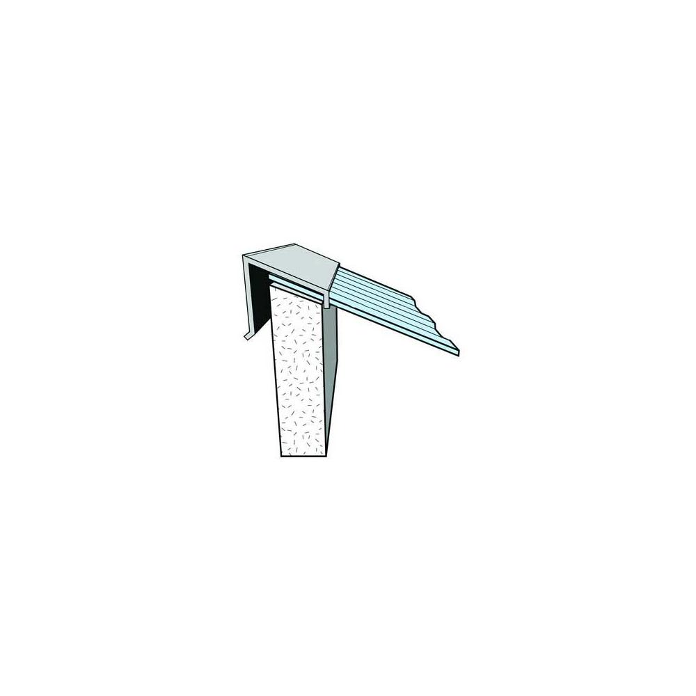Faitière sur mur bleu ardoise RAL5008